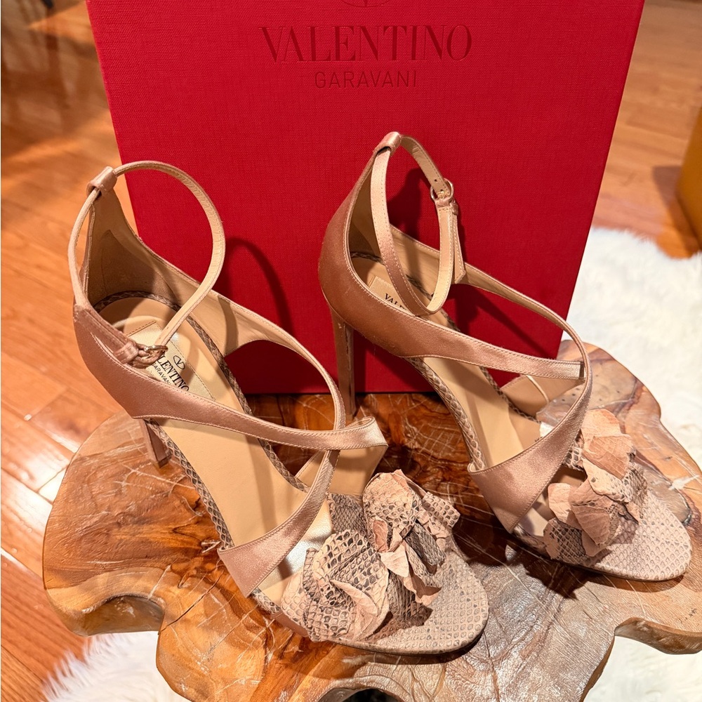 Valentino Garavani Brown Strappy Heels